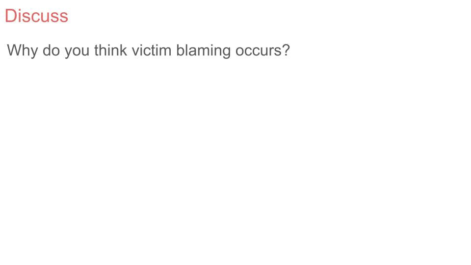 Victim Blaming PSHE Lesson / Tutor Time