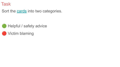 Victim Blaming PSHE Lesson / Tutor Time