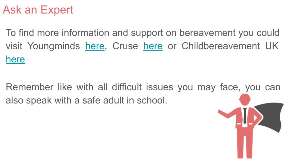 Bereavement / Grief PSHE Lesson / Tutor Time