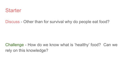 Eating Disorders PSHE Lesson