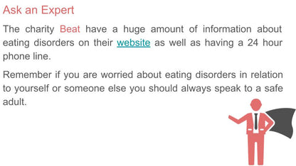 Eating Disorders PSHE Lesson