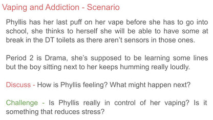 Vaping PSHE Lesson, Tutor Time or Display