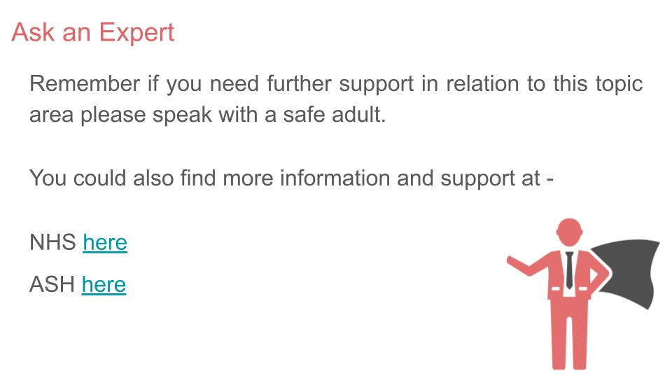 Smoking PSHE Tutor Time Resource