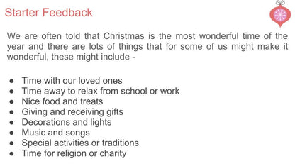 PSHE Christmas Lesson