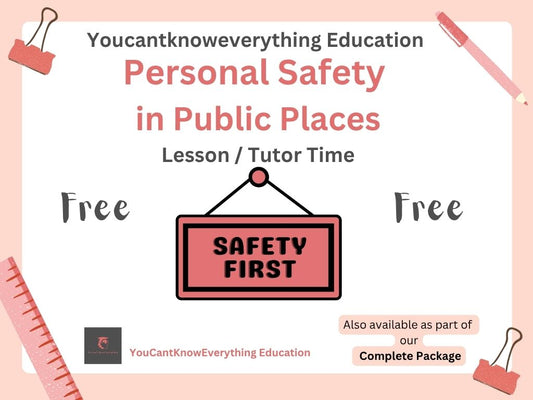 Personal Safety in Public Places PSHE FREE