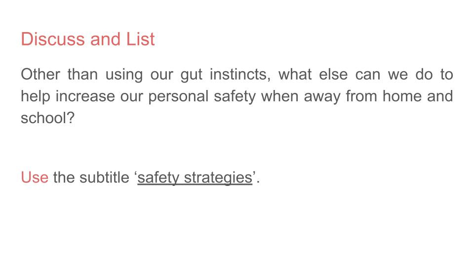 Personal Safety in Public Places PSHE FREE
