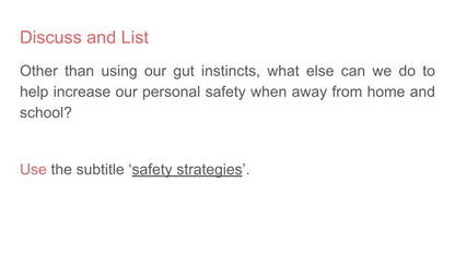 Personal Safety in Public Places PSHE FREE