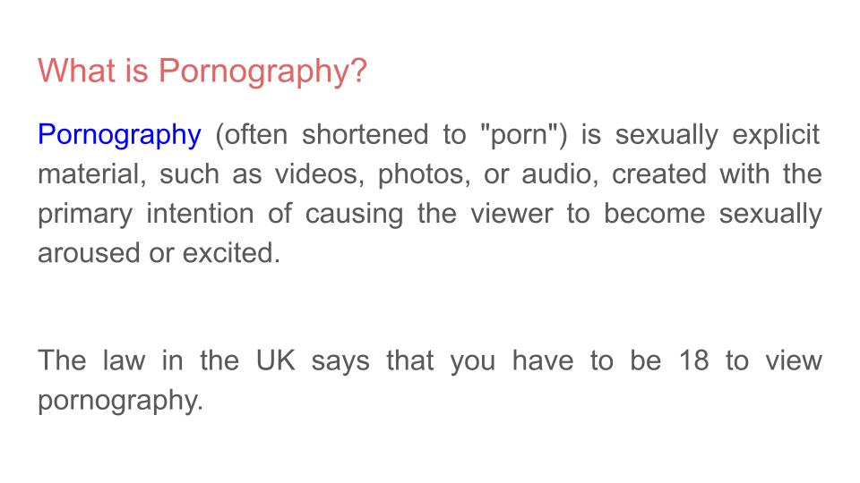 Pornography KS3 - 2026 RSHE Guidance