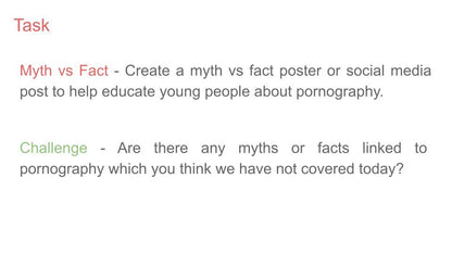 Pornography PSHE Lesson