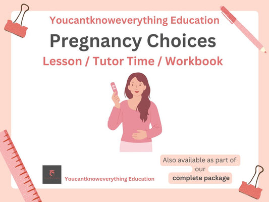Pregnancy choices 202 rshe guidance pshe lesson tutor time workbook resource abortion adoption