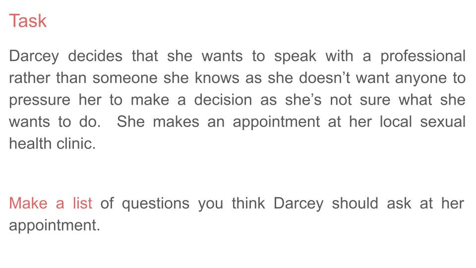 Pregnancy choices 202 rshe guidance pshe lesson tutor time workbook resource abortion adoption appointment