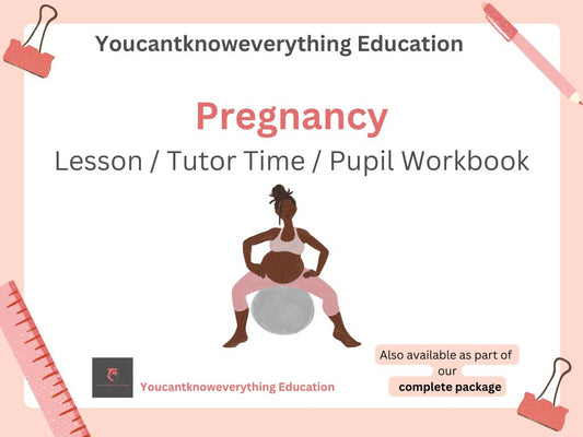 Pregnancy lesson tutor time pupil workbook 2026 pshe rshe guidance resources