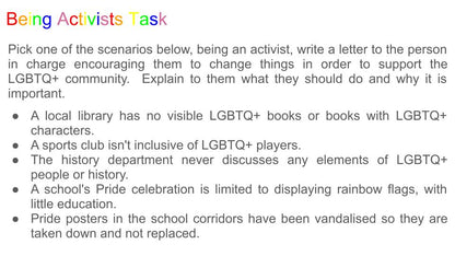 Pride Month Activism Lesson