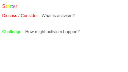 Pride Month Tutor Time / Assembly - Activism