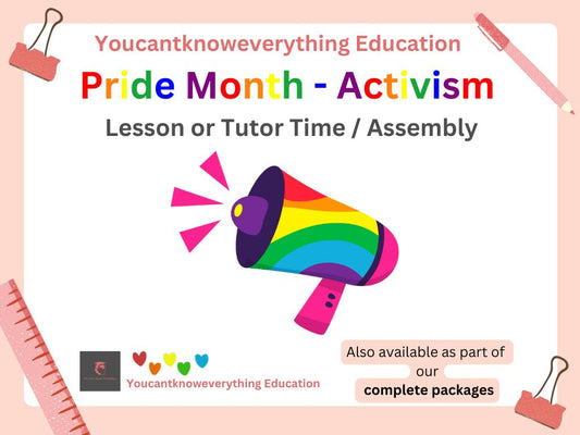 pride month activism lesson pshe resource lgbtq+