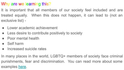 Pride Month Tutor Time / Assembly Resource