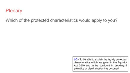 Protected Characteristics - 2026 RSHE Guidance