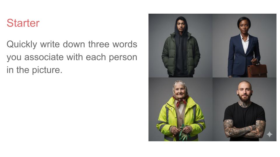 public perception and stereotypes PSHE Citizenship lesson tutor time 2026 RSHE curriculum