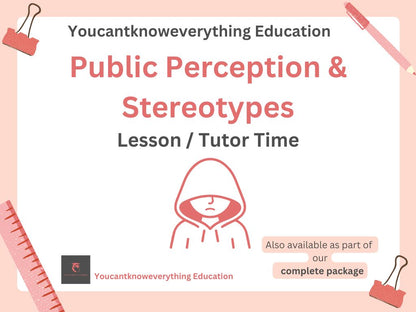 public perception and stereotypes PSHE Citizenship lesson tutor time 2026 RSHE curriculum