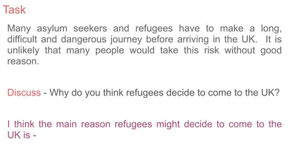 Refugees, Asylum Seekers & Immigration Lesson