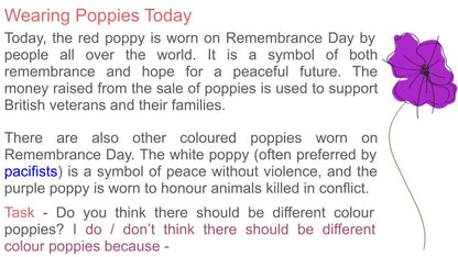 Remembrance Day Lesson or Tutorial / Assembly