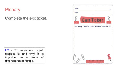 Respectful Relationships Lesson or Tutorial