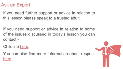 Respectful Relationships Lesson or Tutorial