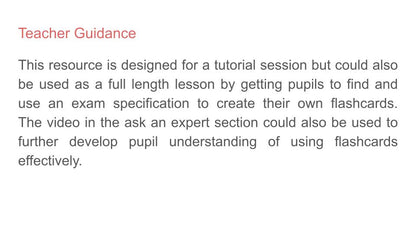 Revision - Using Flashcards Tutorial / Assembly