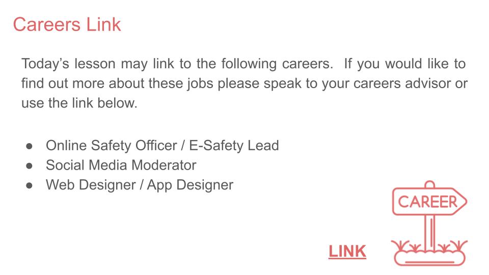 online rights responsibilities safety PSHE PSHE lesson tutor time workbook 2026 guidance careers