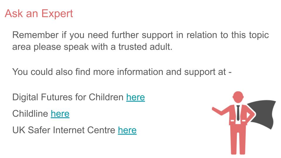 online rights responsibilities safety PSHE PSHE lesson tutor time workbook 2026 guidance further support