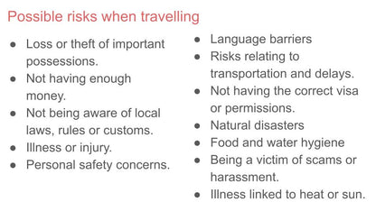Personal Safety - Foreign Travel Lesson