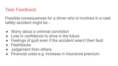 Road Safety Lesson or Tutor Time