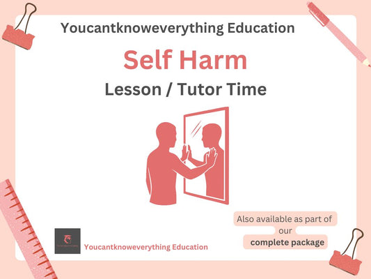 Self Harm / Injury PSHE Tutor Time Resource