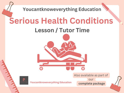 serious health conditions PSHE lesson tutor form time resource 2026