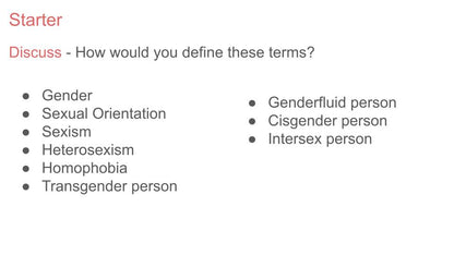 Sexuality & Gender Lesson