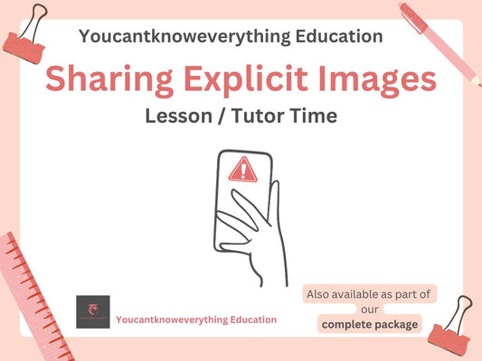 Sharing explicit materials sexting RSHE PSHE online safety lesson tutor time resource.