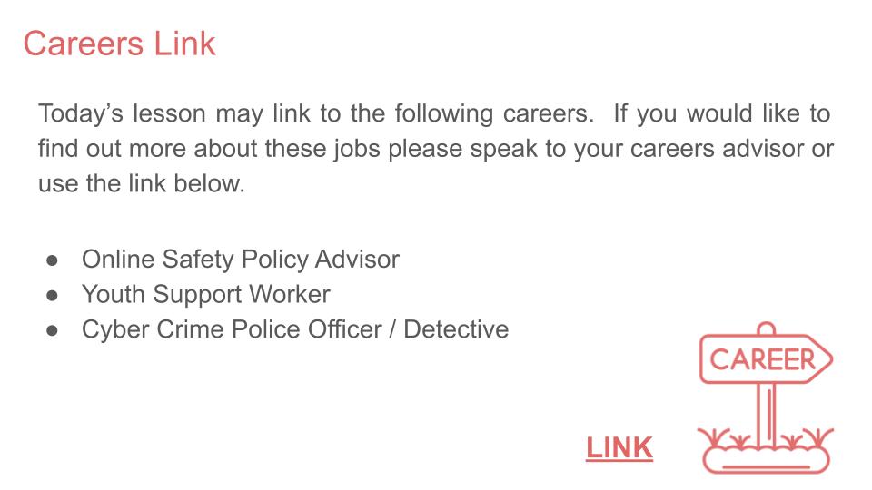 Sharing explicit materials sexting RSHE PSHE online safety lesson tutor time resource. careers