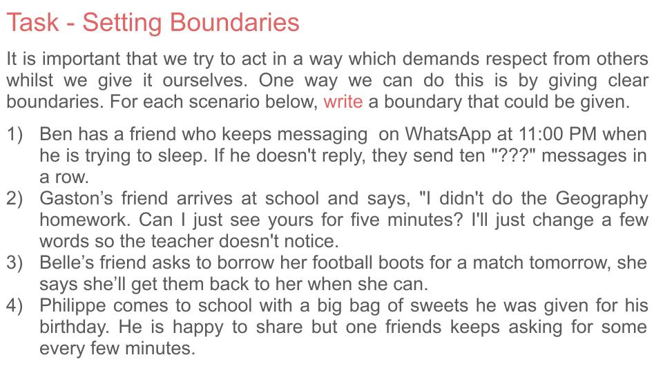 Skills to Develop Respectful Relationships - 2026 RSHE Guidance