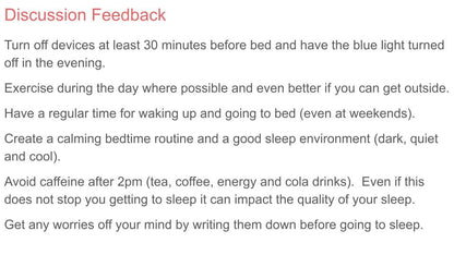 Sleep Lesson, Tutorial or Poster