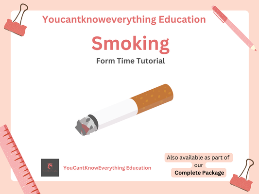 Smoking PSHE form time tutor time KS3 resource for secondary teachers