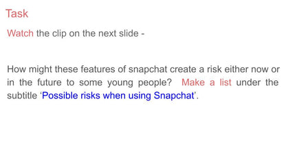 Snapchat Lesson