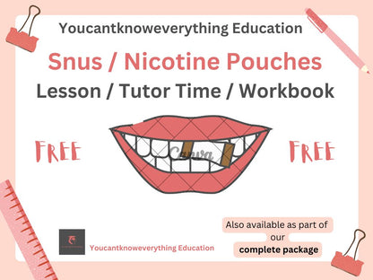 Snus / Nicotine Pouches - 2026 RSHE Guidance FREE