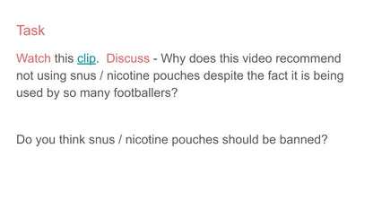Snus nicotine pouches PSHE lesson free tutor time workbook 2026 clip