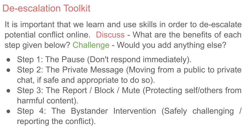 Social media conflict escalation pshe lesson tutor time 2026 free