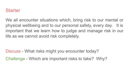 Staying Safe Lesson