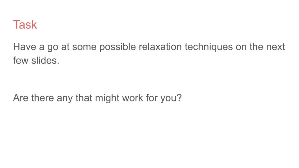 mental health pshe lesson ks3 ks4 relaxation techniques