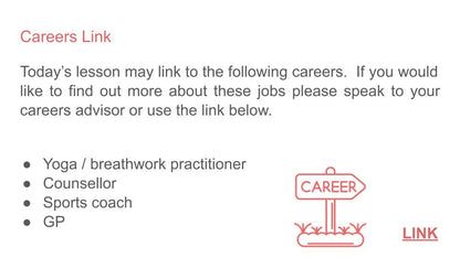 stress careers lesson slide mental health pshe