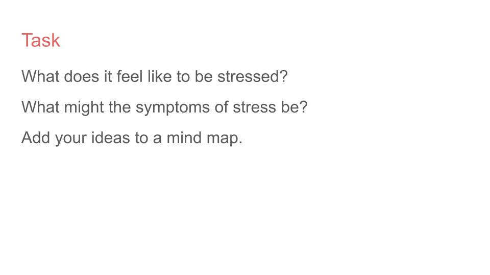 Stress and emotional wellbeing PSHE mental health lesson 2026 tutor time workbook  task