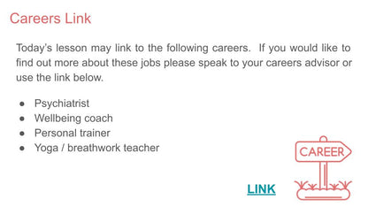 Stress and emotional wellbeing PSHE mental health lesson 2026 tutor time workbook careers