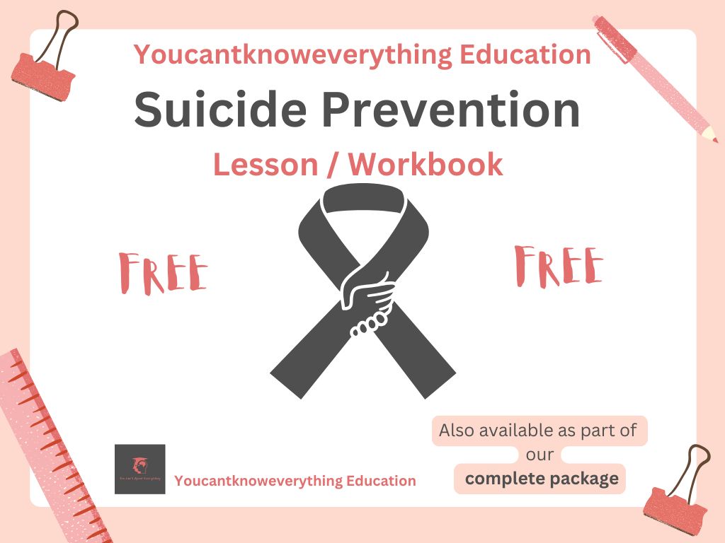 Suicide prevention free PSHE lesson workbook resource 2026 RSHE Guidance Mental health